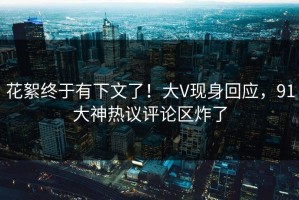 花絮终于有下文了！大V现身回应，91大神热议评论区炸了