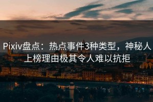 Pixiv盘点：热点事件3种类型，神秘人上榜理由极其令人难以抗拒